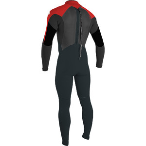 2022 O'Neill Youth Epic 5/4mm Back Zip Wetsuit 4219 - Gunmetal / Black / Red